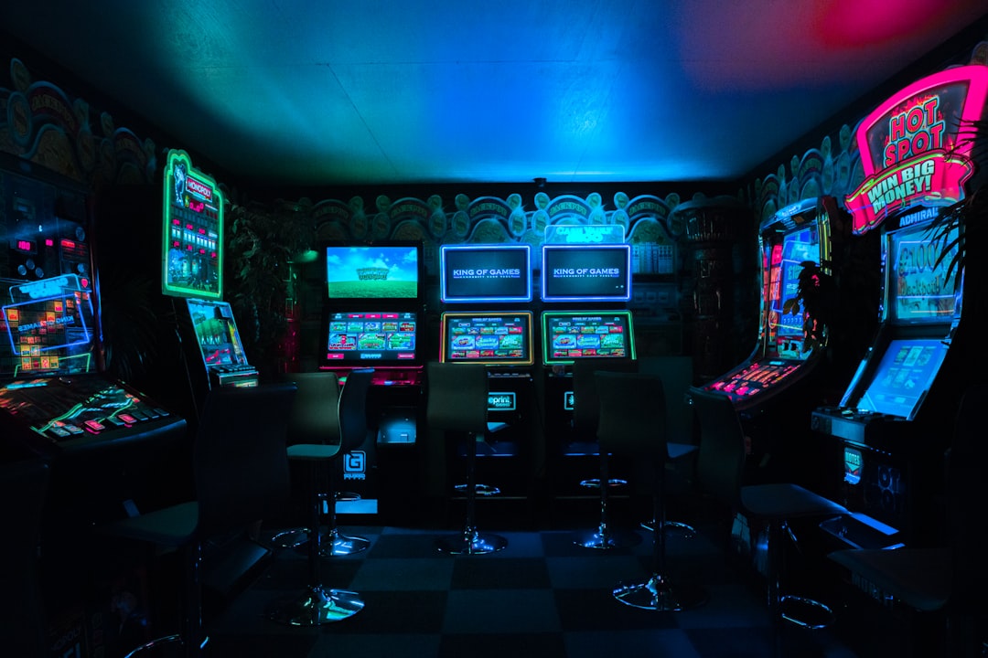 Whilst strolling through any arcades, always stop to take a photo and play around in Lightroom. You’ll be impressed. by Stack Interface gaming room with arcade machines