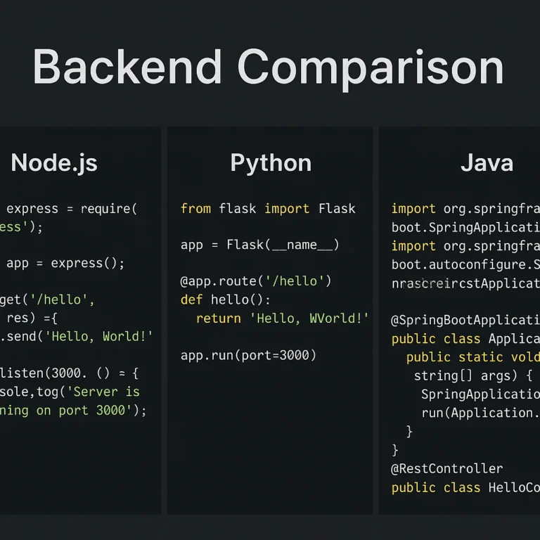 Featured image for Node.js vs Python vs Java The Ultimate Backend Showdown 2026